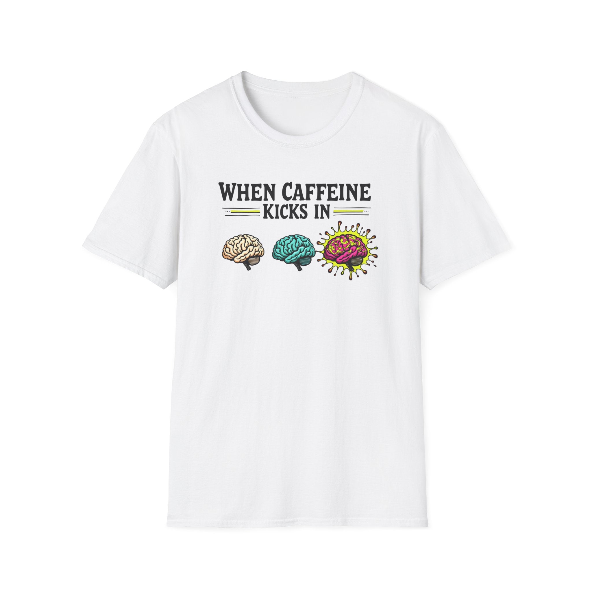 When Caffeine Kicks In – Comic Pop Brain Burst T-Shirt