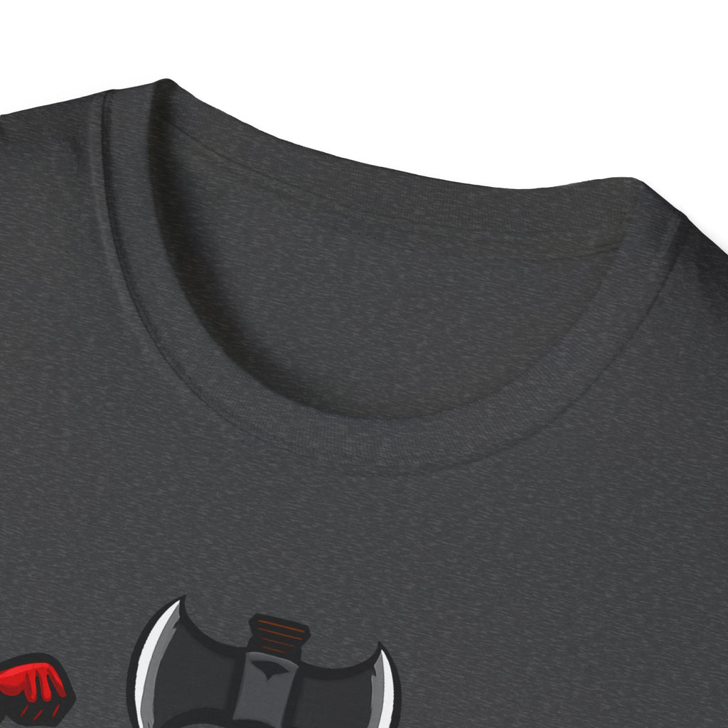 Flexecutioner – Muscular Axe Warrior Emblem T-Shirt