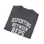 Repenting Between Reps – Bold Faith & Fitness  Tshirt