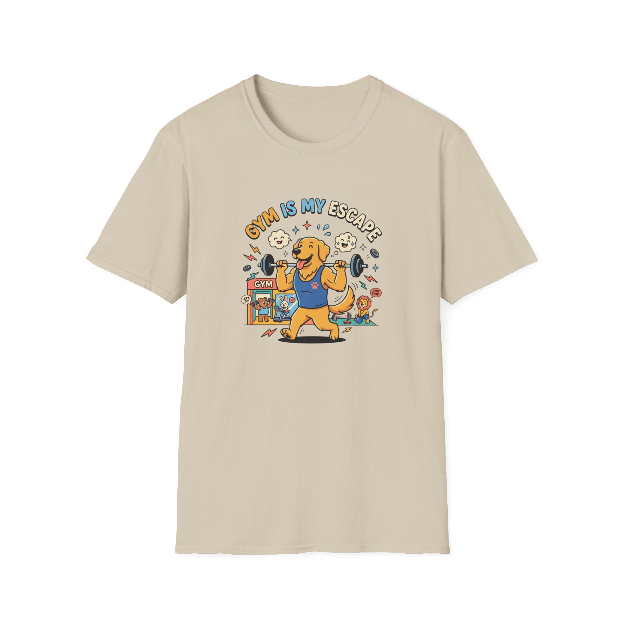 Gym is my escape - Happy retriever Gym T-Shirt