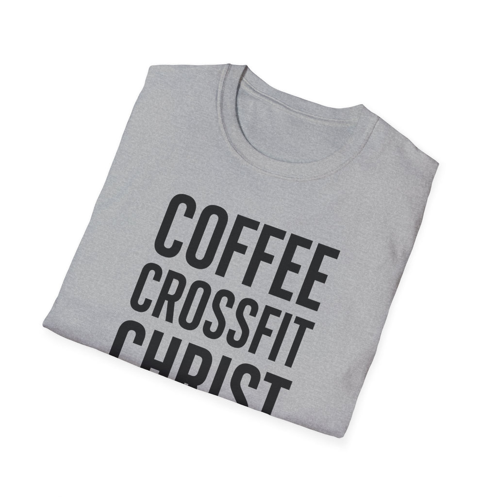 Coffee. CrossFit. Christ. – Bold Faith & Fitness Tshirt