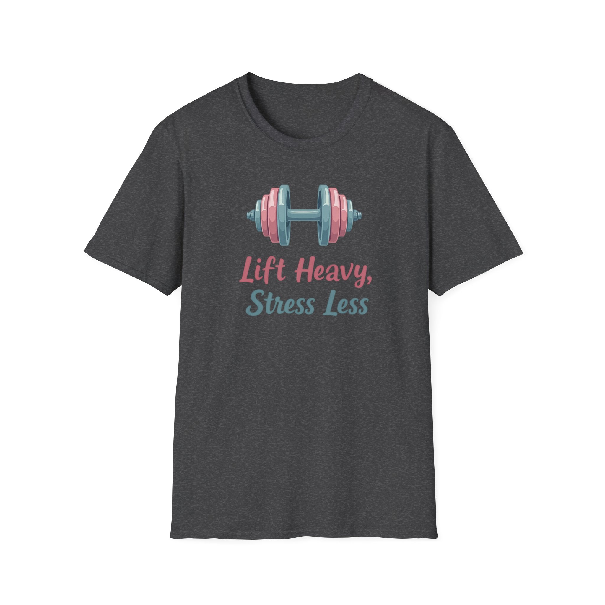 Lift Heavy, Stress Less – Barbell Bliss Edition T-Shirt