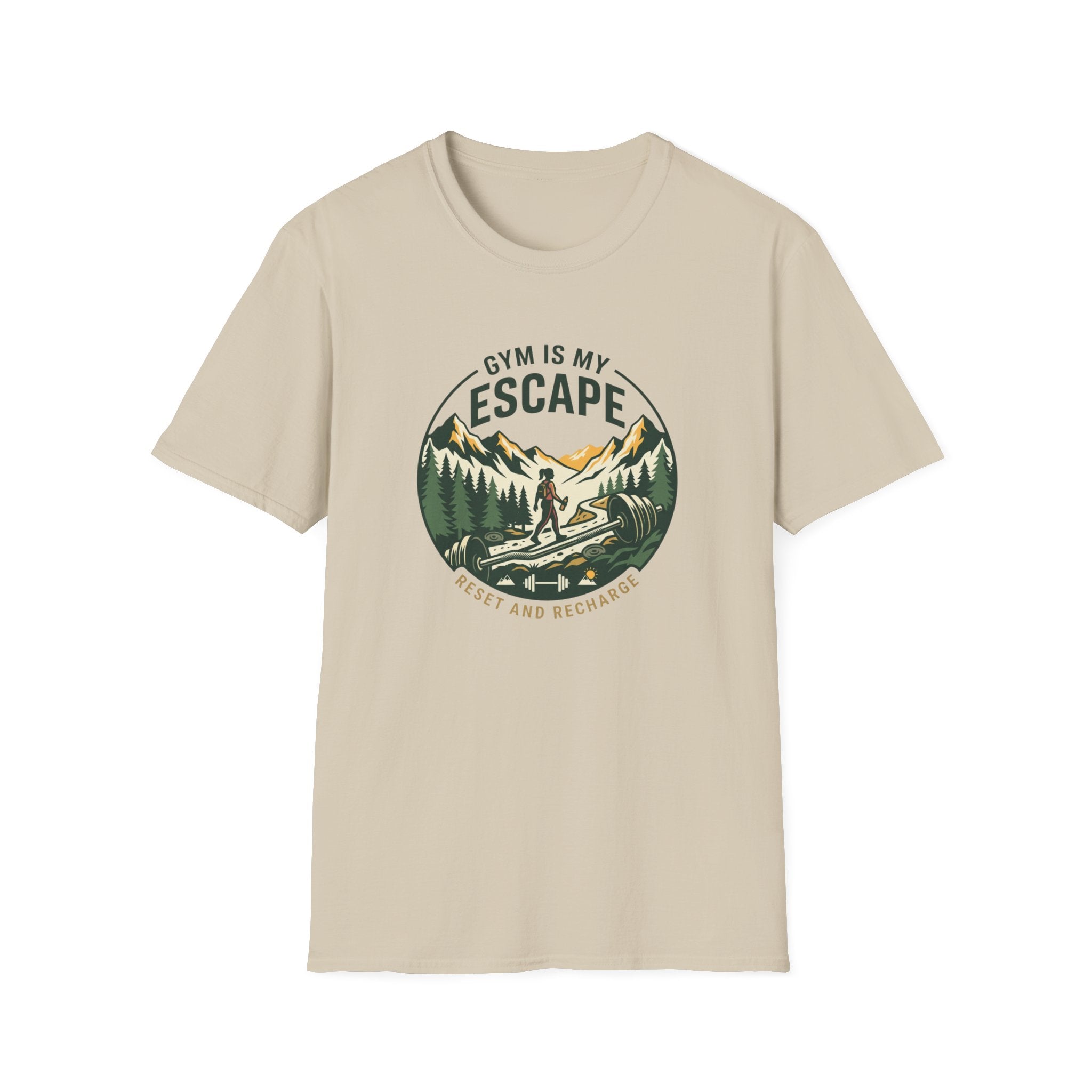 Gym is my escape - Adventure style T-Shirt