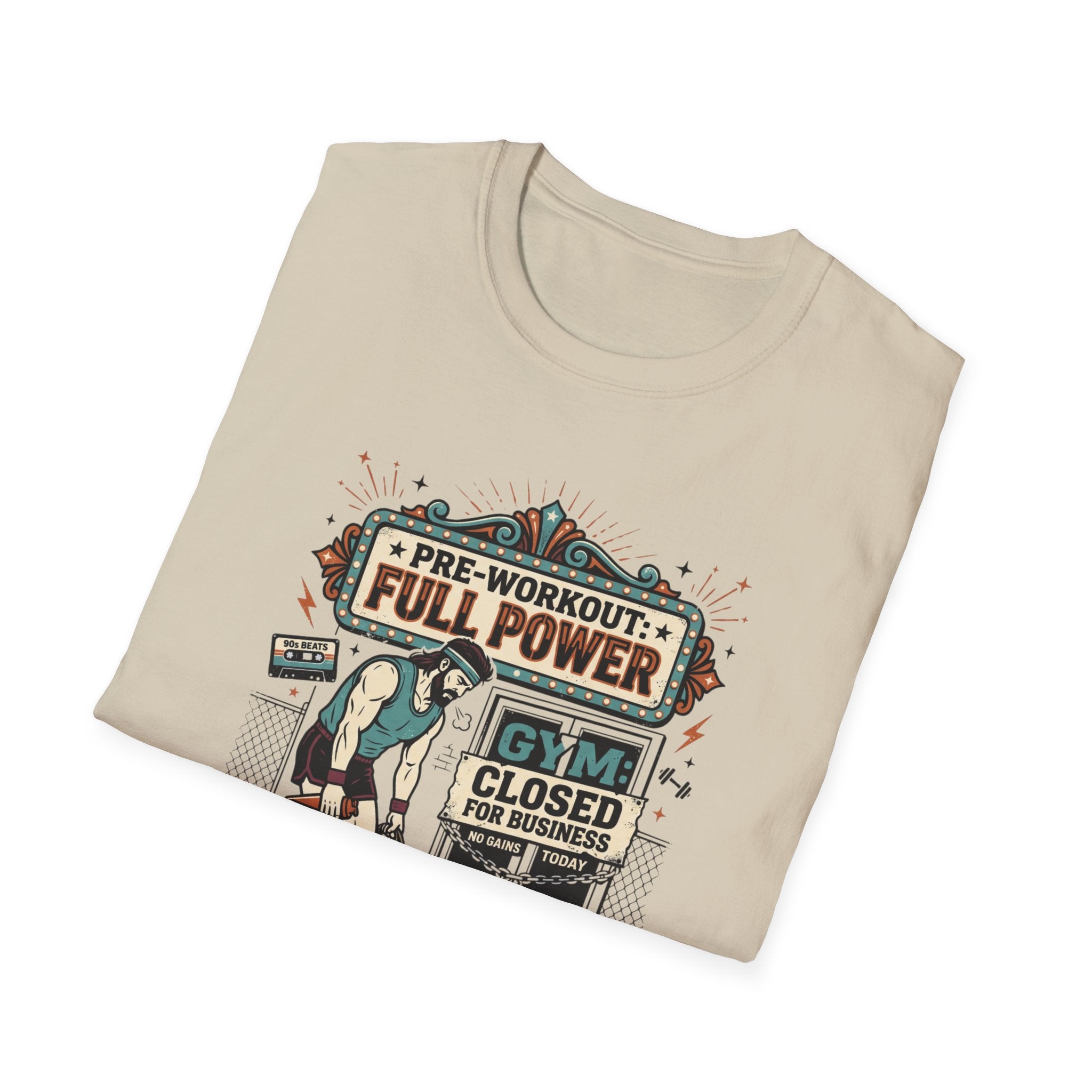Pre workout _ Full power, Gym _ Closed T-Shirt