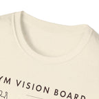 Gym Vision Board – Dark Mode Minimalist T-Shirt