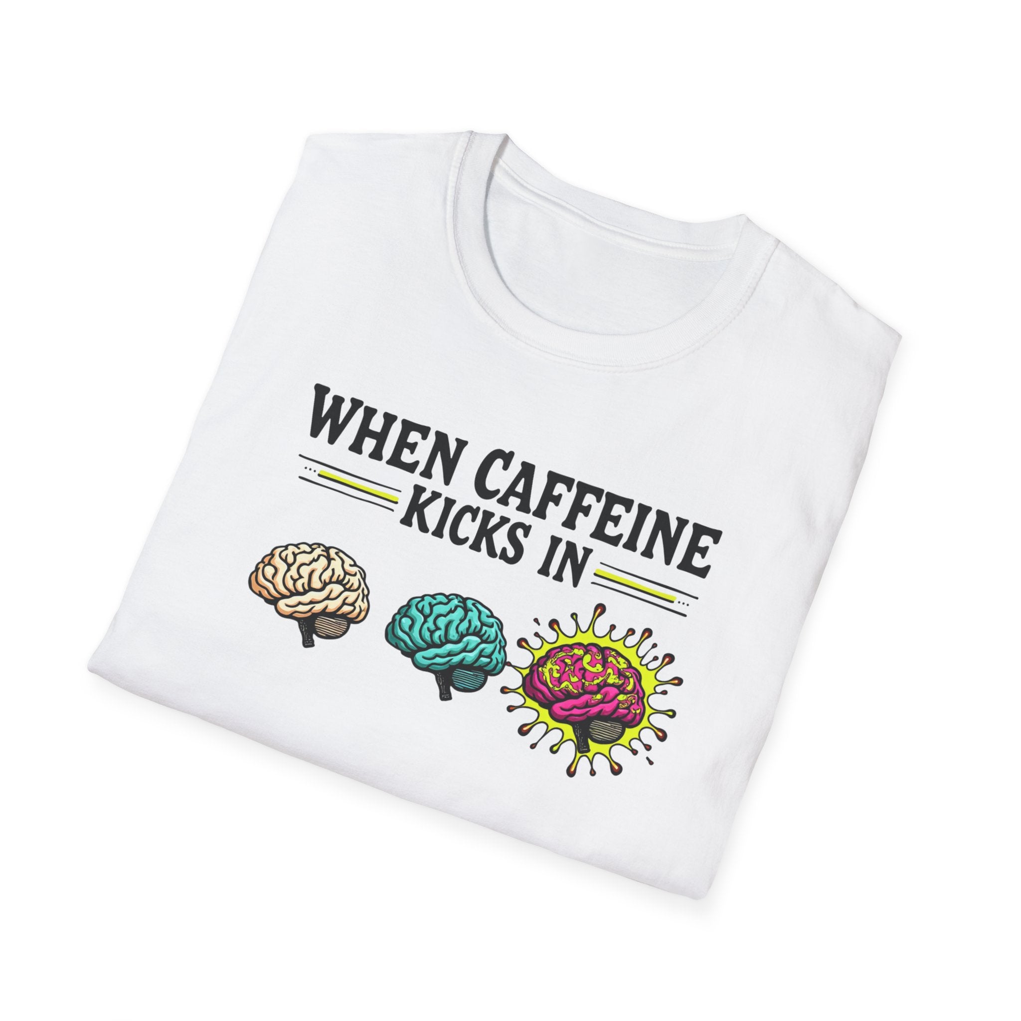 When Caffeine Kicks In – Comic Pop Brain Burst T-Shirt