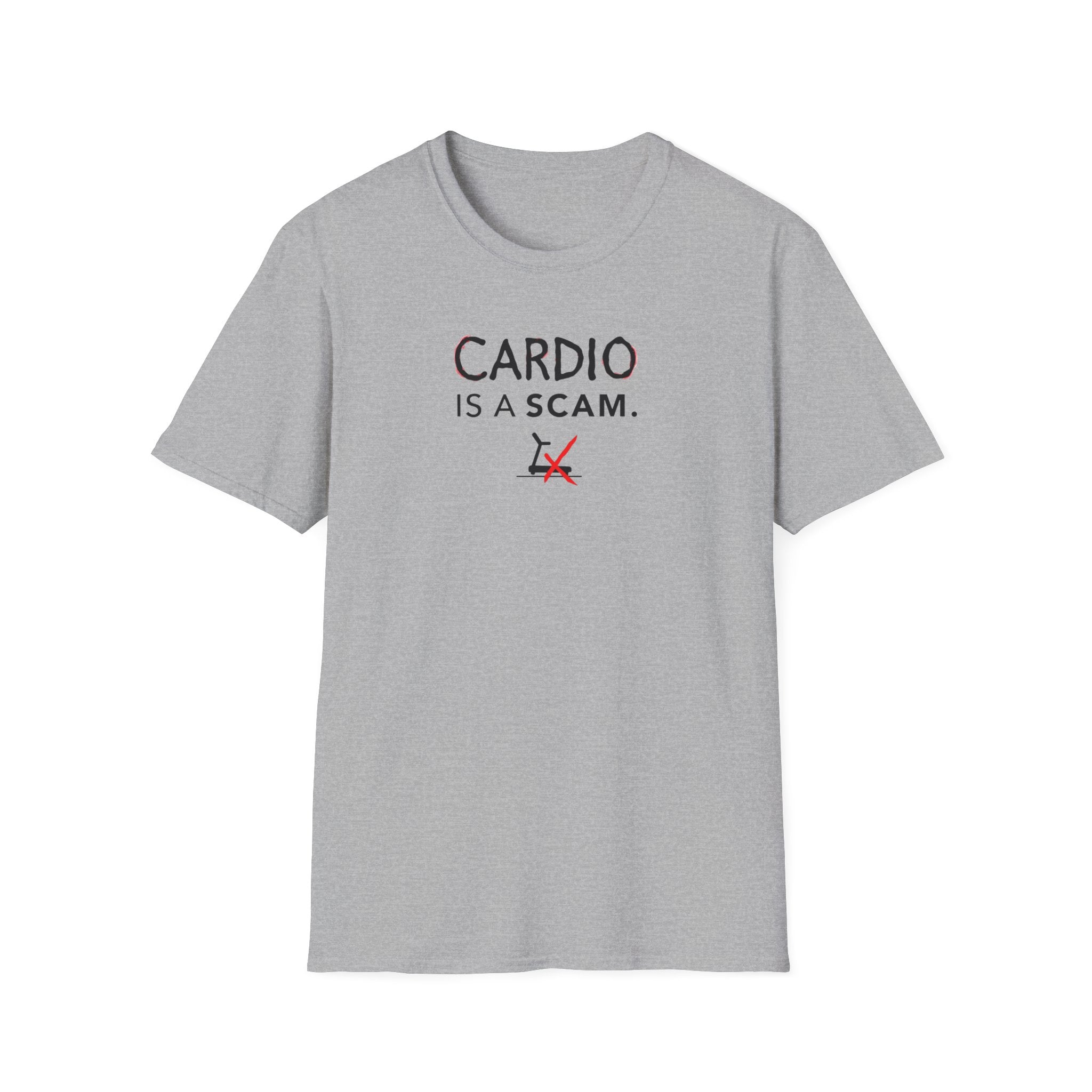 Cardio Is a Scam typo T-Shirt