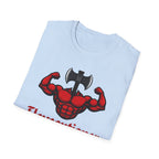 Flexecutioner – Muscular Axe Warrior Emblem T-Shirt