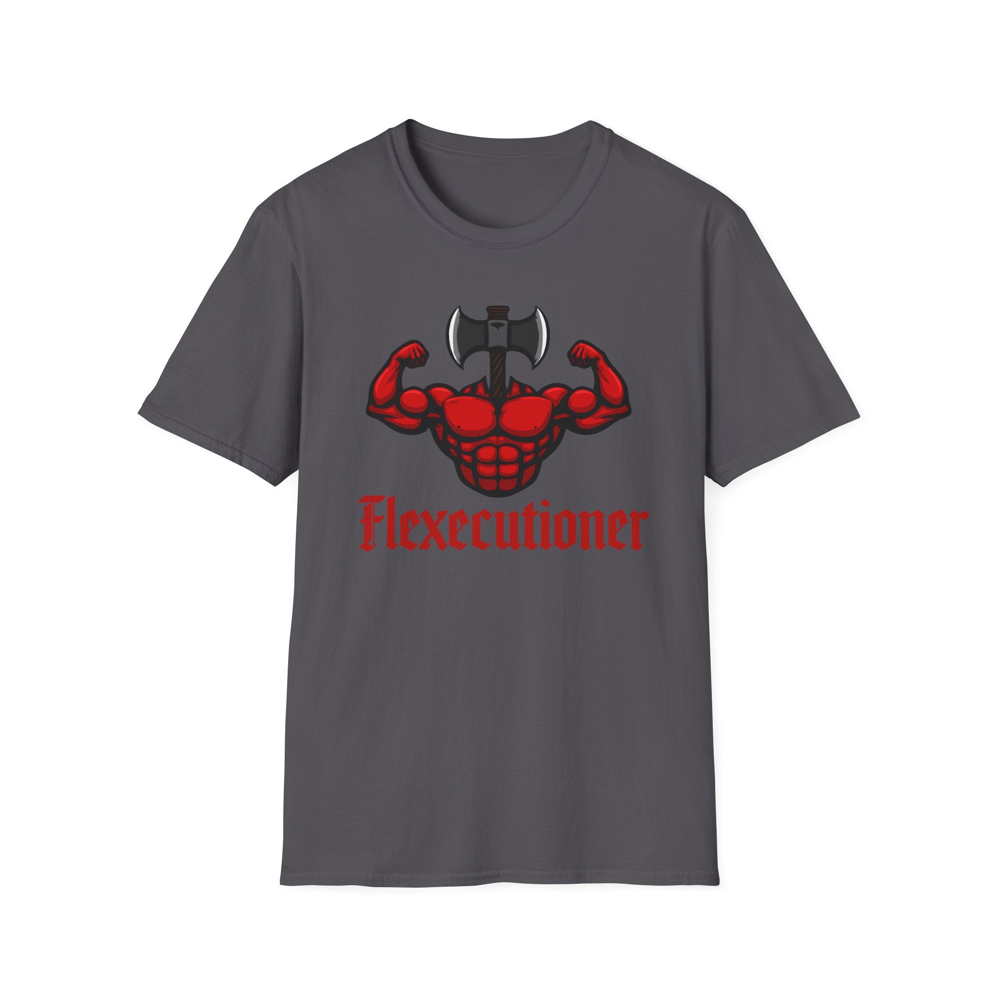 Flexecutioner – Muscular Axe Warrior Emblem T-Shirt