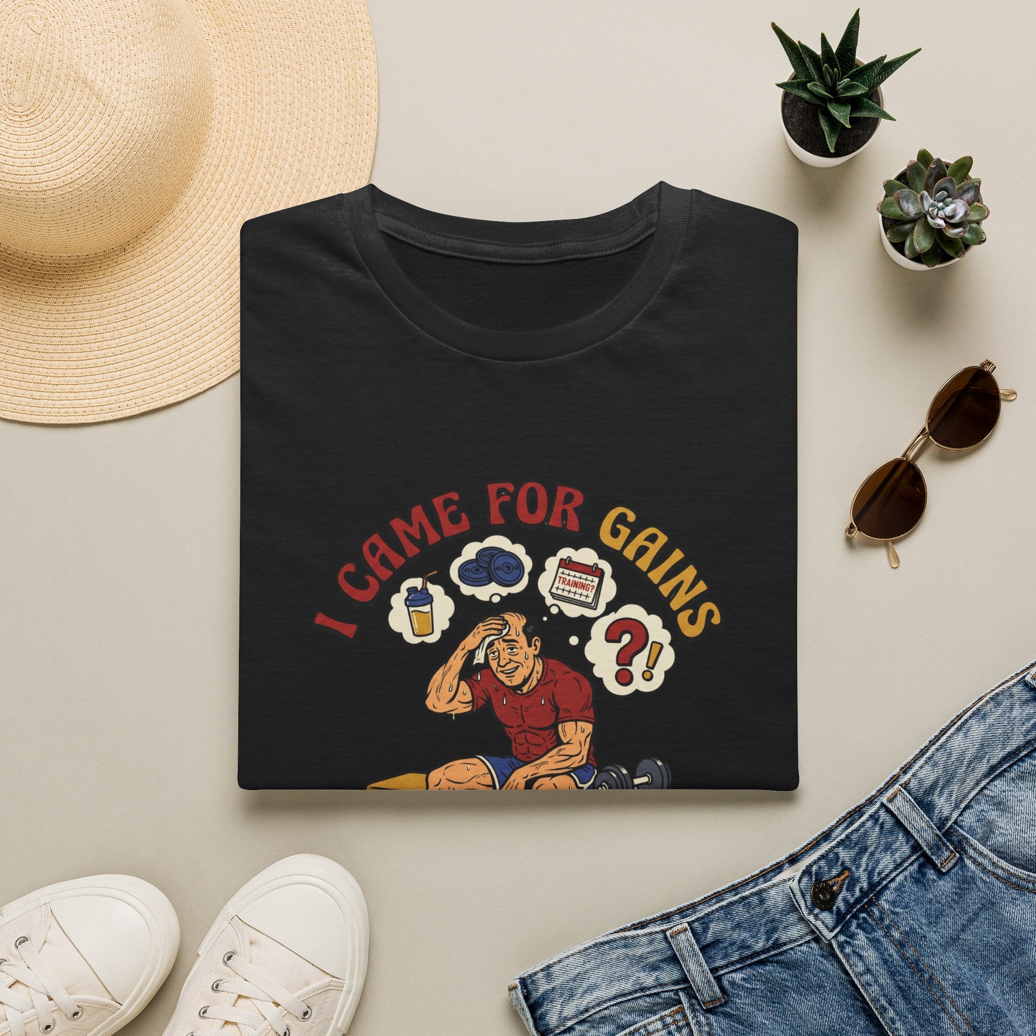 Came for Gains, left with Questions T-Shirt