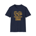 Counting Plates Counts as Cardio – Barbell Humor T-Shirt