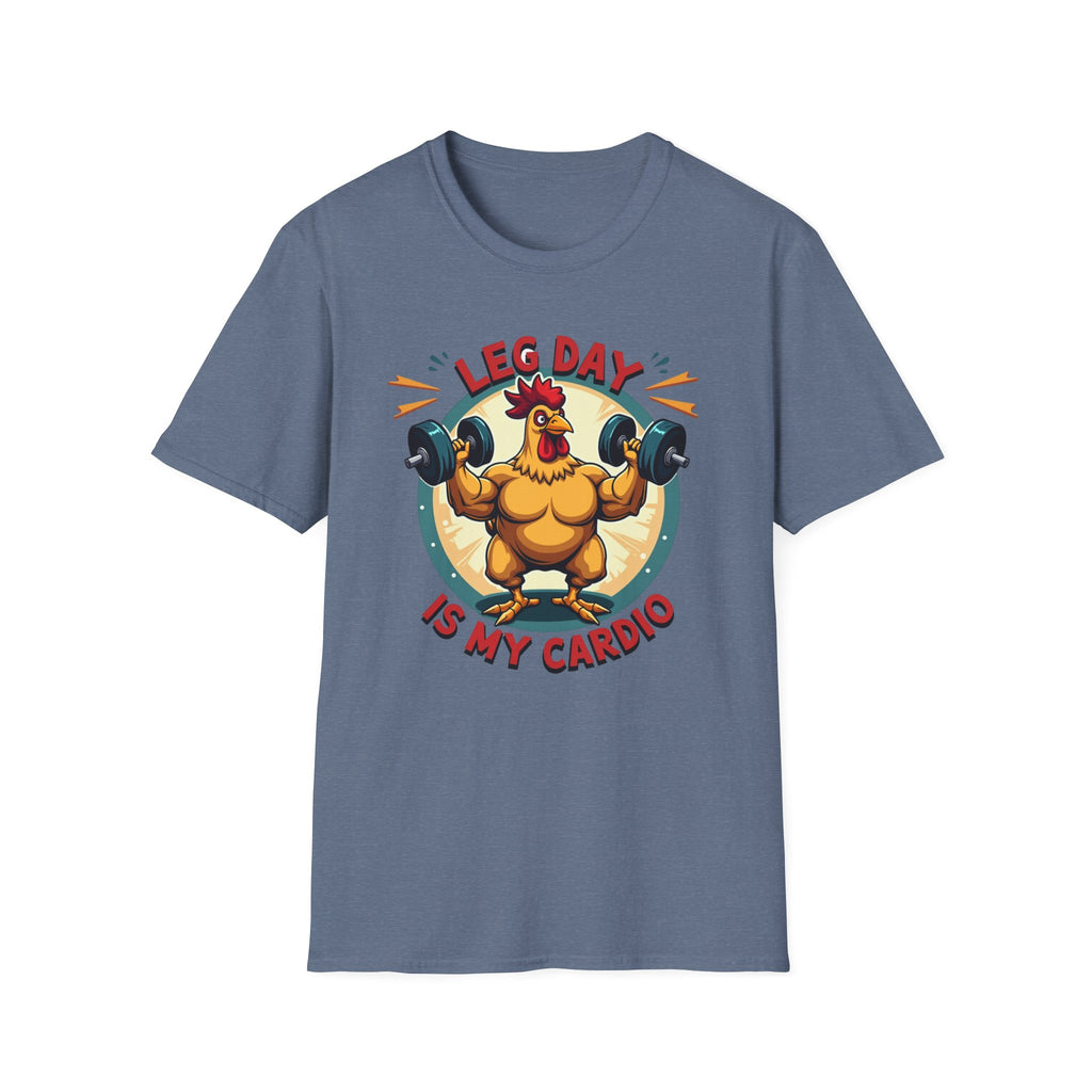 Leg Day Is My Cardio (Muscle Chicken Edition) T-Shirt