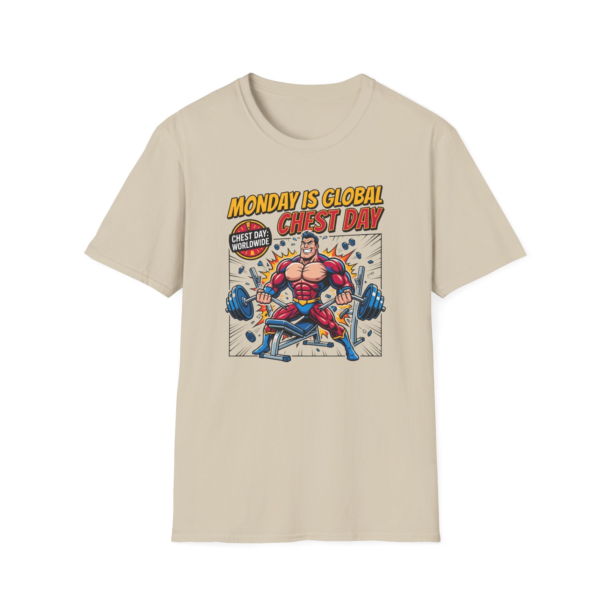 Monday is Global chest day - Comic T-Shirt