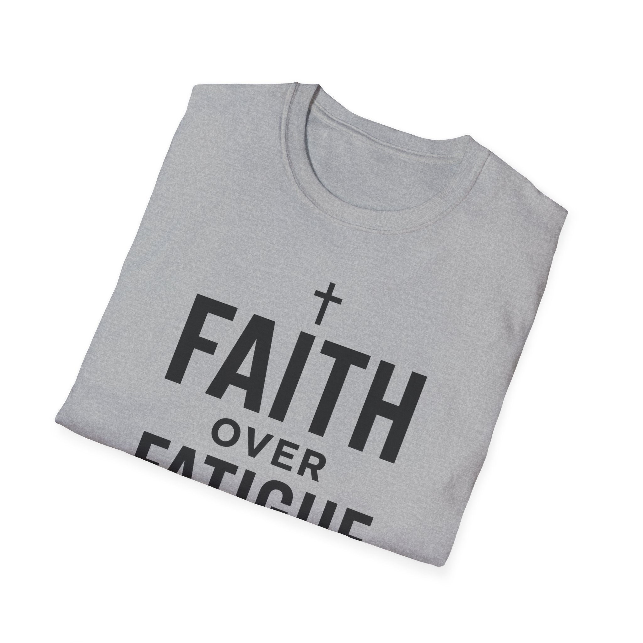 Faith Over Fatigue – Cross & Endurance Bold Tshirt