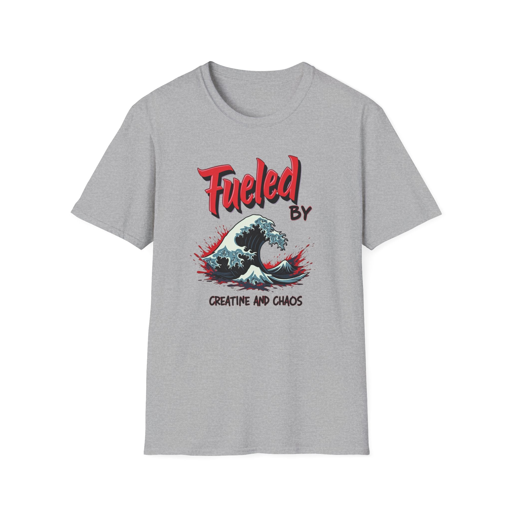 Fueled by Creatine and Chaos – Energy Wave Edition T-Shirt