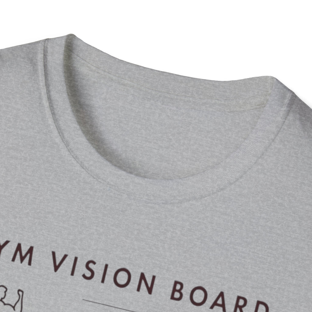 Gym Vision Board – Dark Mode Minimalist T-Shirt