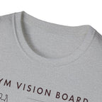 Gym Vision Board – Dark Mode Minimalist T-Shirt