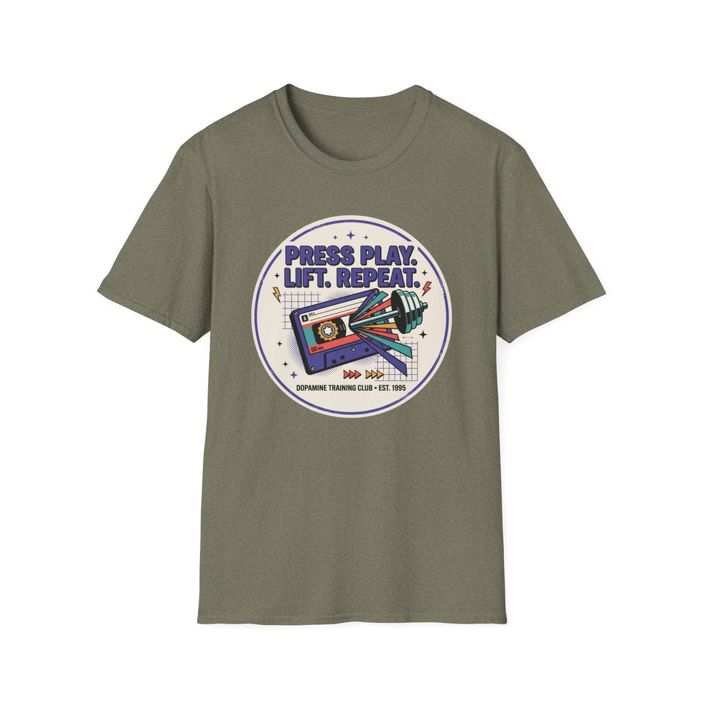 Press play. Lift. Repeat T-Shirt
