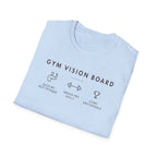 Gym Vision Board – Dark Mode Minimalist T-Shirt