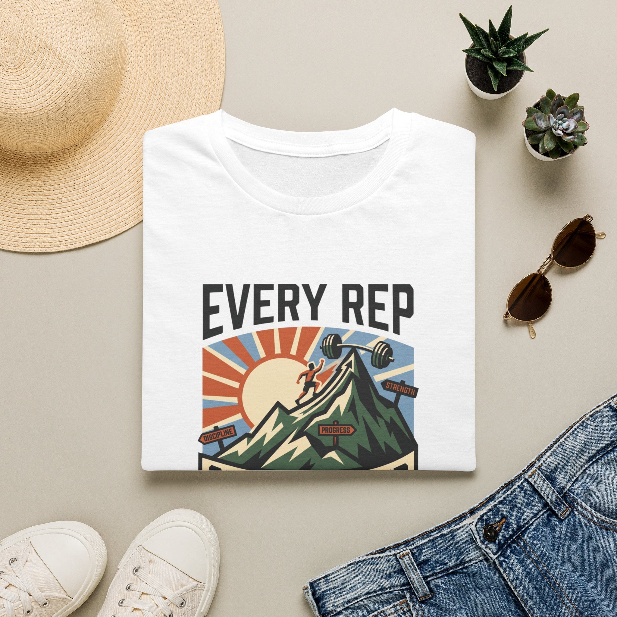 Every rep climbs higher - Push day T-Shirt