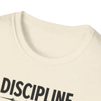 Discipline > Motivation – Barbell Edition T-Shirt
