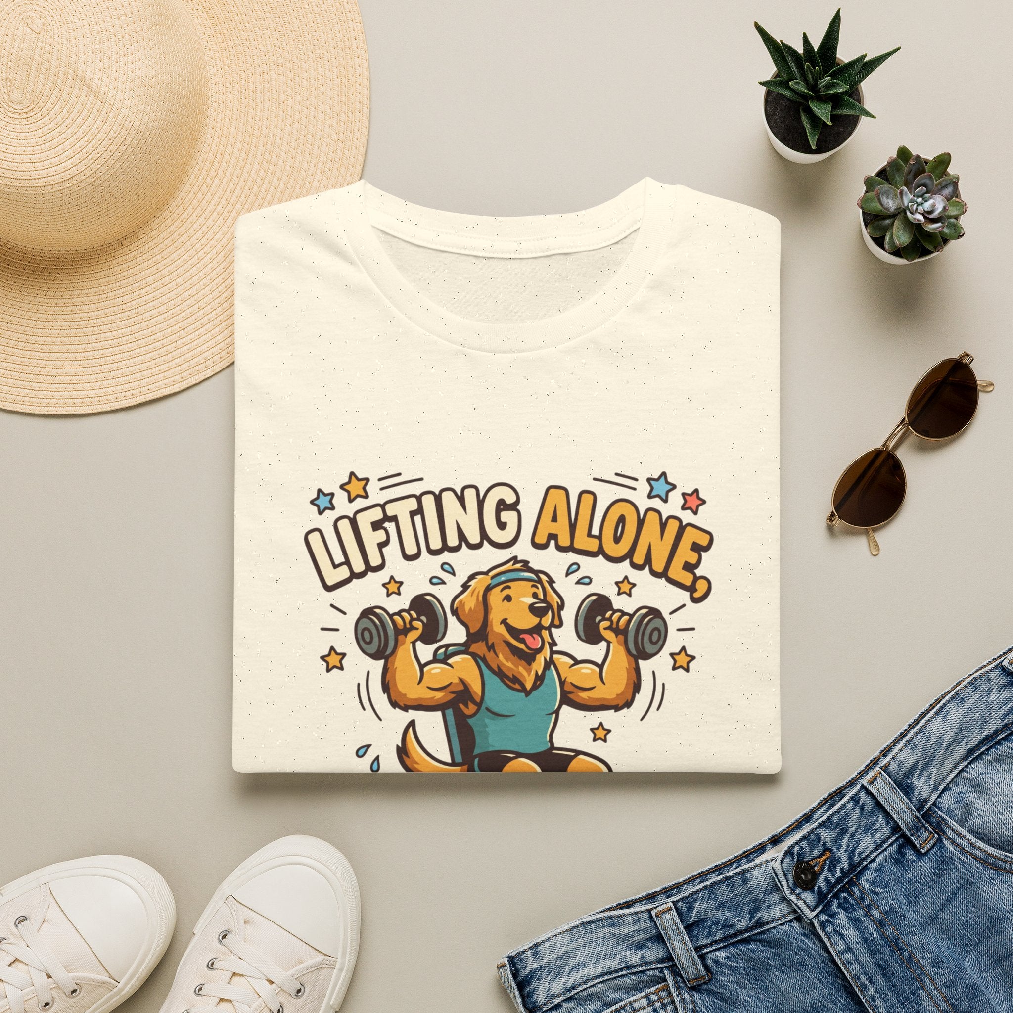 Lifting alone, Vibes included T-Shirt