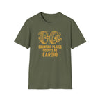 Counting Plates Counts as Cardio – Barbell Humor T-Shirt