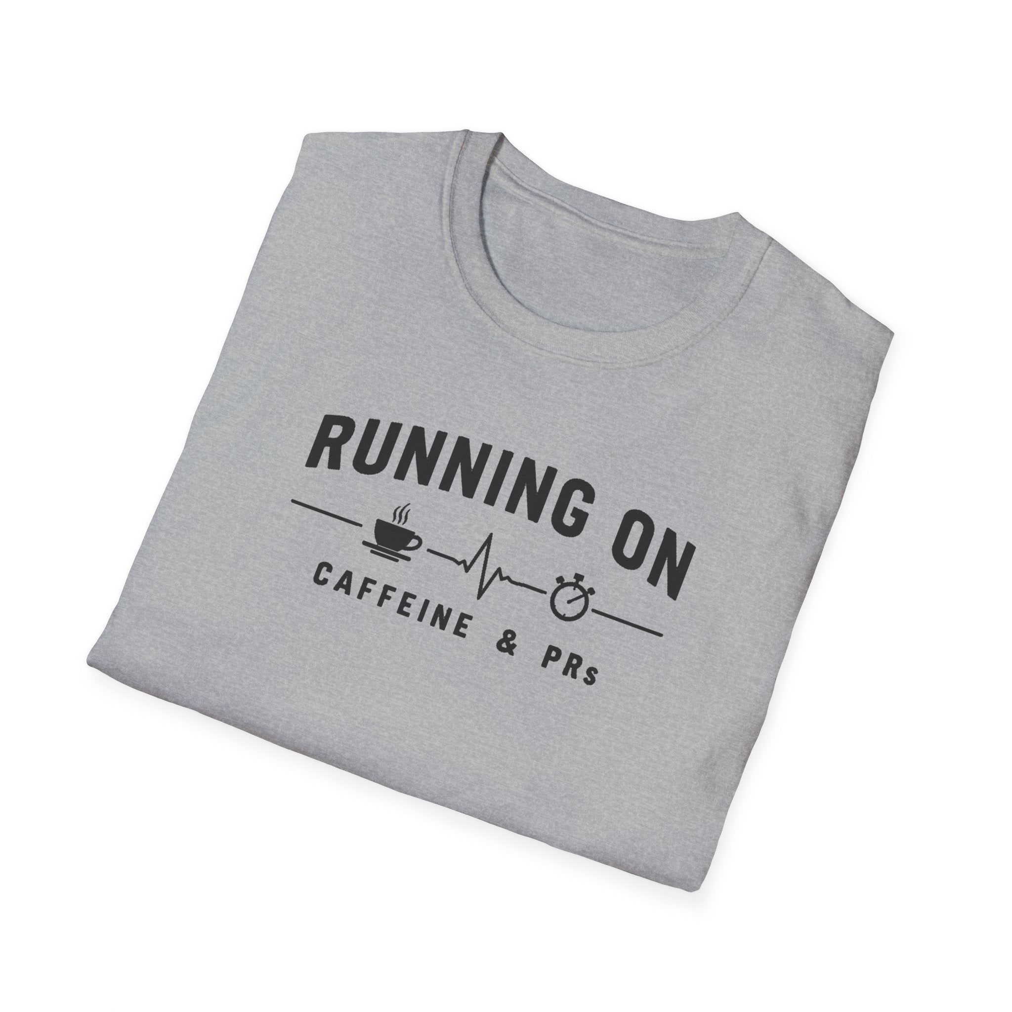 Running on Caffeine & PRs – Minimal Strength Mode T-Shirt