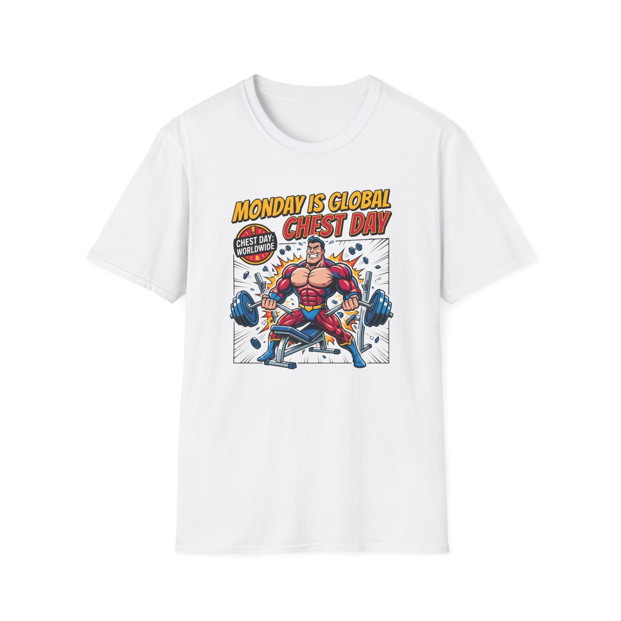 Monday is Global chest day - Comic T-Shirt