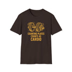 Counting Plates Counts as Cardio – Barbell Humor T-Shirt