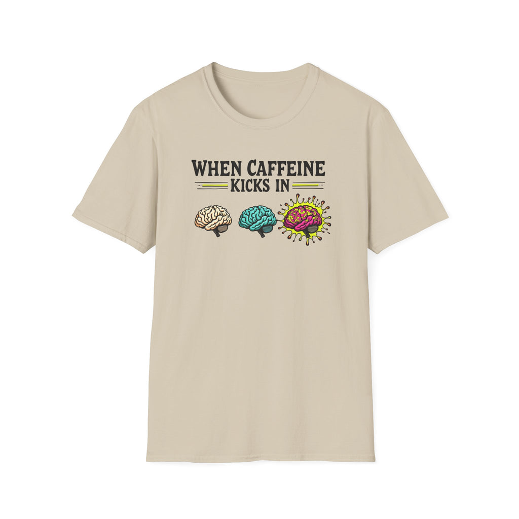 When Caffeine Kicks In – Comic Pop Brain Burst T-Shirt