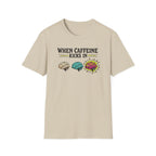 When Caffeine Kicks In – Comic Pop Brain Burst T-Shirt