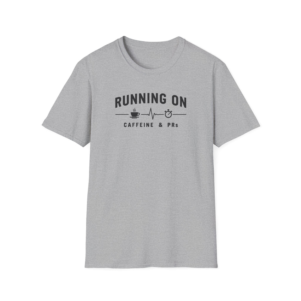Running on Caffeine & PRs – Minimal Strength Mode T-Shirt