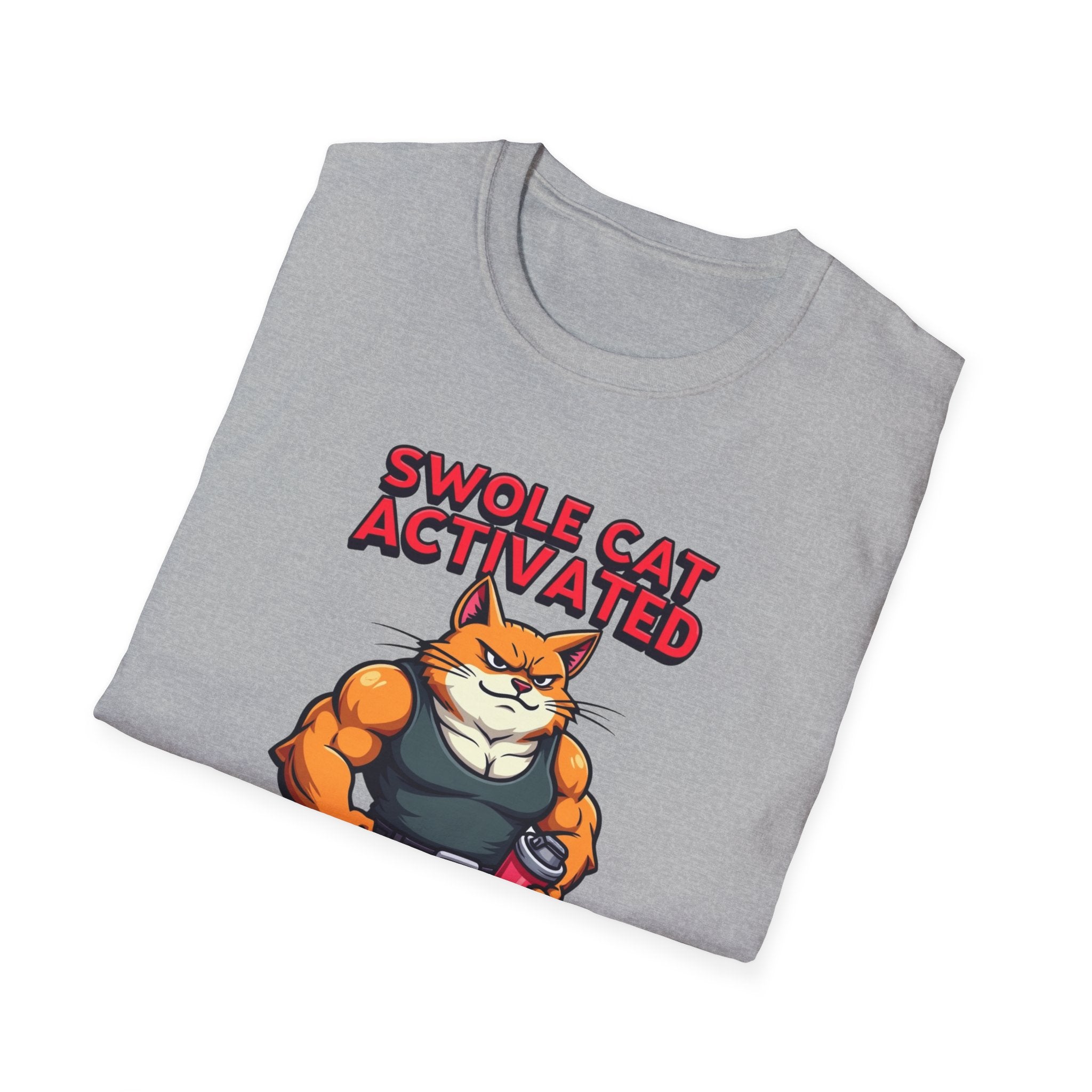 Swole Cat Activated – Pre-Workout Pouncer Edition T-Shirt