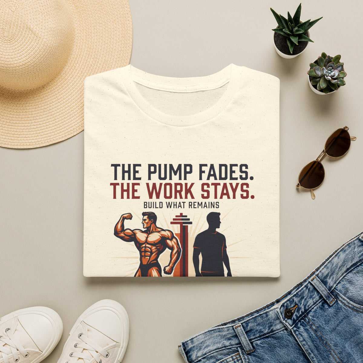 The pump fades. The work stays T-Shirt