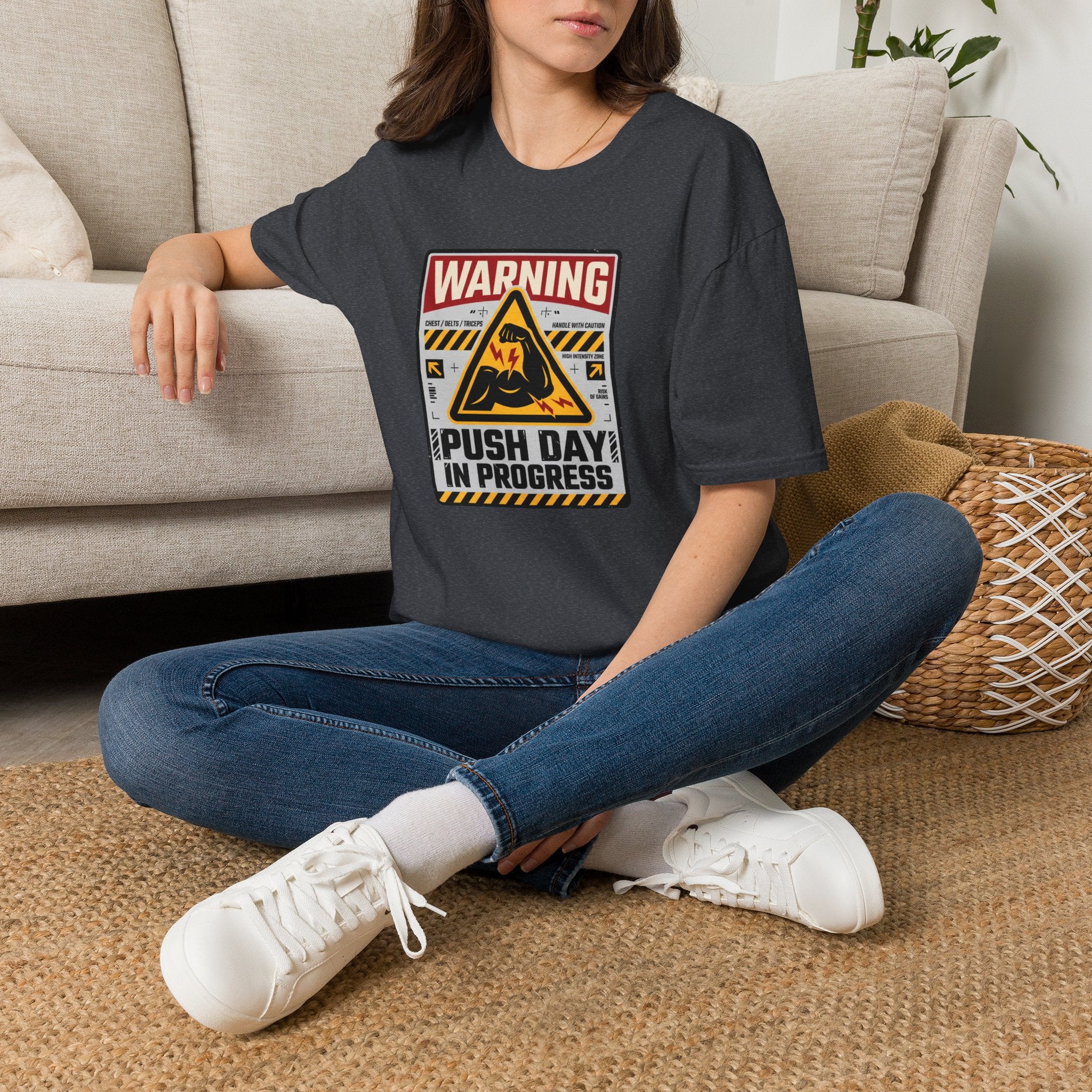 Warning - Push day in progress T-Shirt