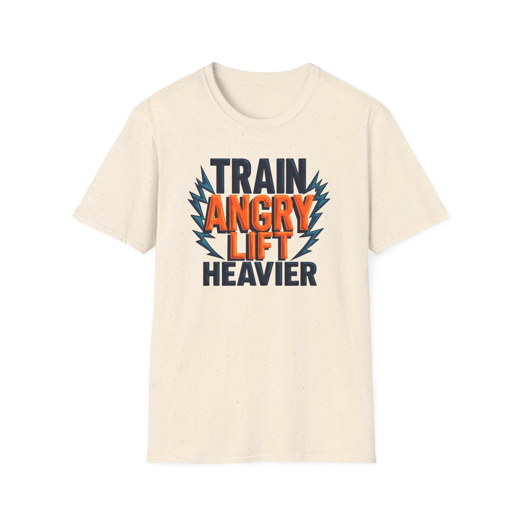 Train Angry, Lift Heavier typo T-Shirt