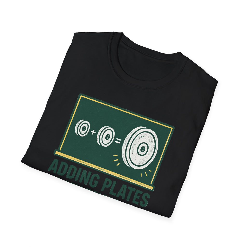Adding Plates Is My Favorite Subject – Chalkboard Gym Edition Tshirt