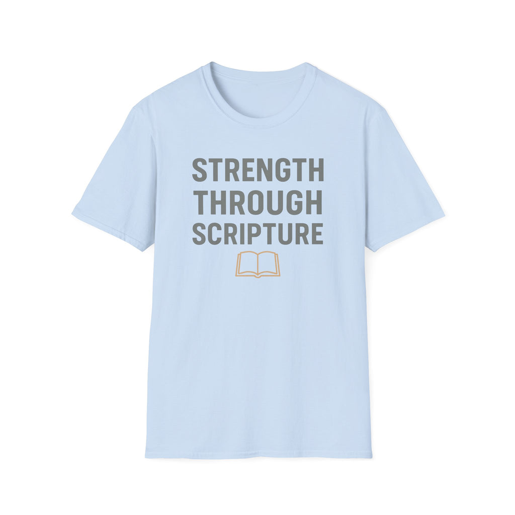 Strength Through Scripture – Bold Faith & Fitness Statement Tshirt