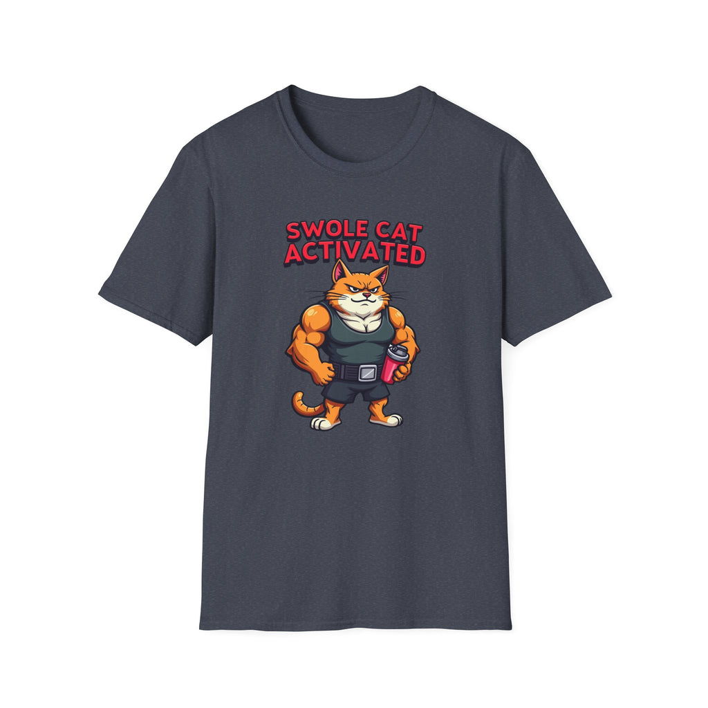 Swole Cat Activated – Pre-Workout Pouncer Edition T-Shirt