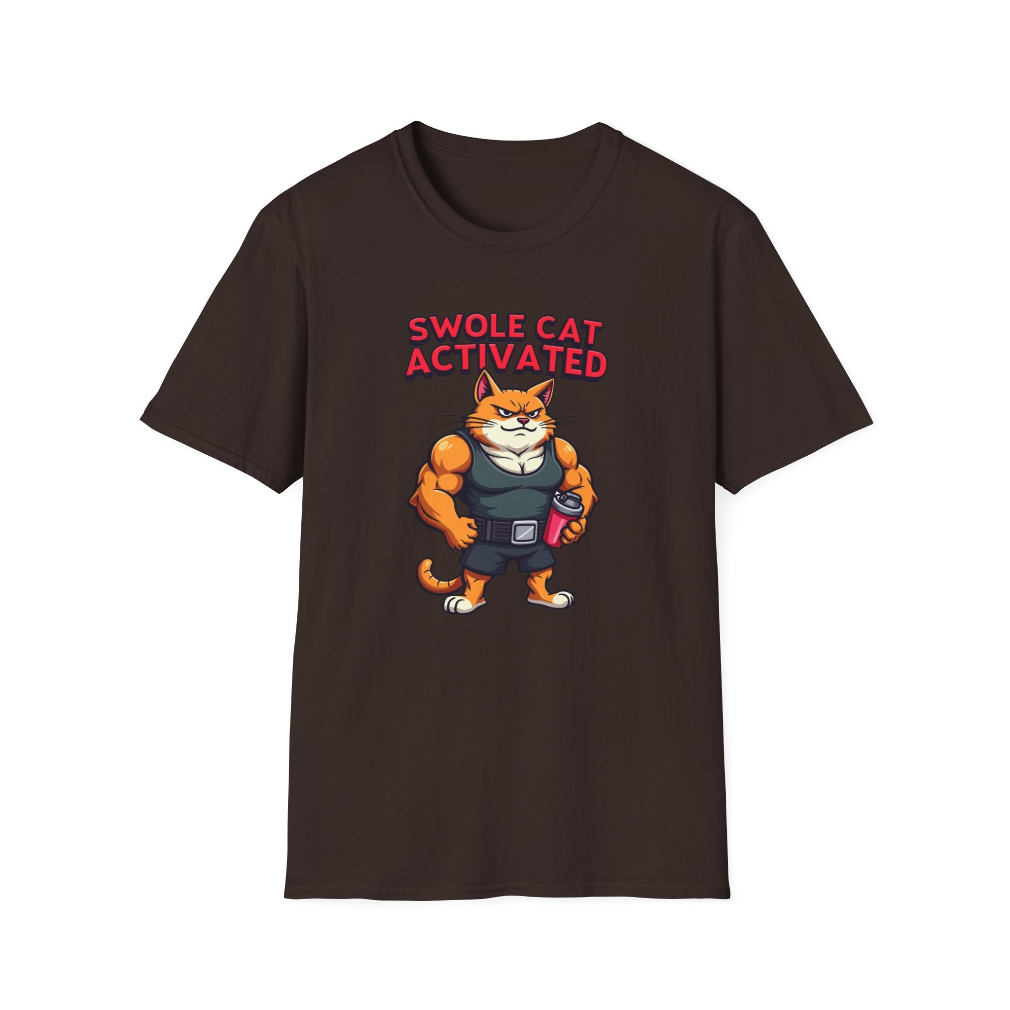 Swole Cat Activated – Pre-Workout Pouncer Edition T-Shirt