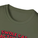 Swole Cat Activated – Pre-Workout Pouncer Edition T-Shirt