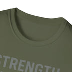 Strength Through Scripture – Bold Faith & Fitness Statement Tshirt