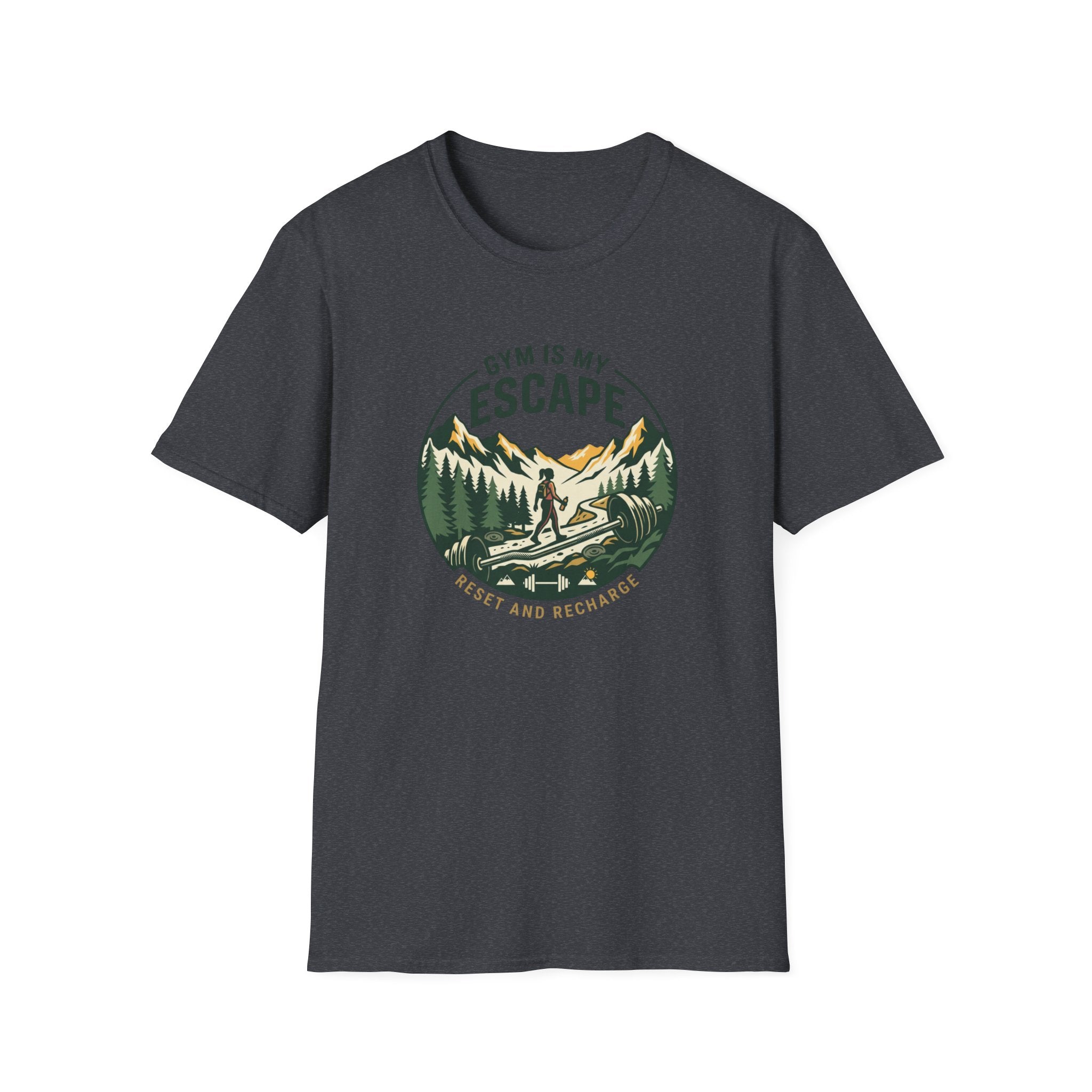 Gym is my escape - Adventure style T-Shirt