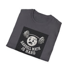 Barbell Math Is Hard – Confused Emoji Gym Tee T-Shirt