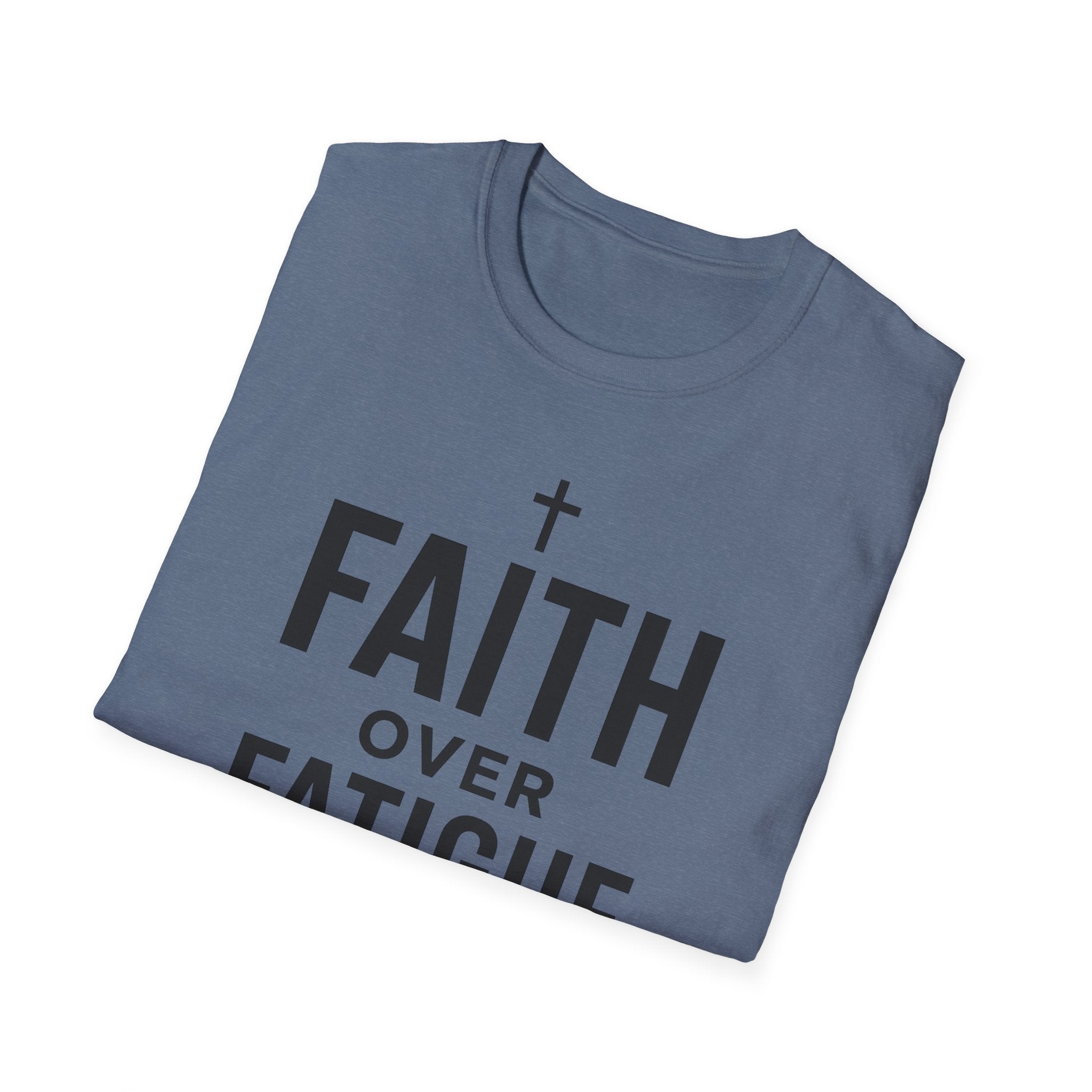 Faith Over Fatigue – Cross & Endurance Bold Tshirt