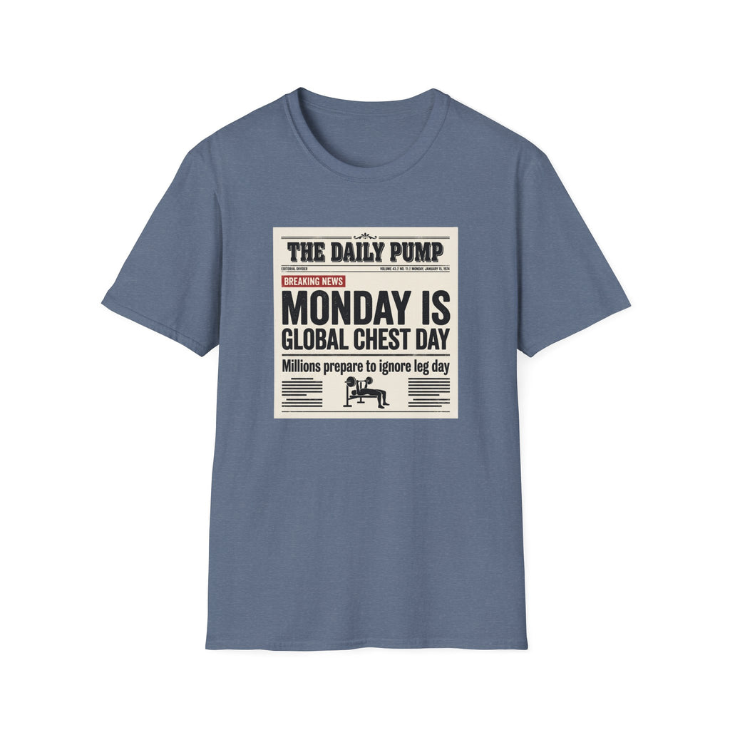 Monday is Global chest day - News style T-Shirt