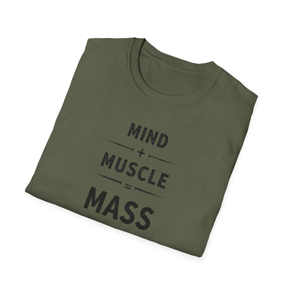 Mind + Muscle = Mass – Equation T-Shirt