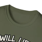 Will Lift for Whey – Monochrome Barbell Edition T-Shirt