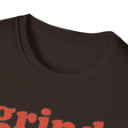 Grind Hard, Rest Proud – Vintage Bubble Quote T-Shirt